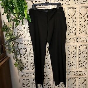 STAR CITY SOPHISTICATED BASIC BLACK HIGH WAISTED FLARE LEG DRESS PANTS